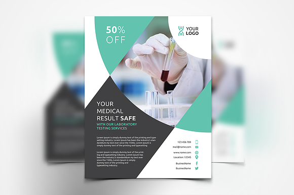 Laboratory Flyers - 4 Templates in Flyer Templates - product preview 2
