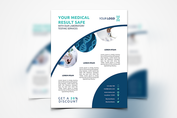 Laboratory Flyers - 4 Templates in Flyer Templates - product preview 3