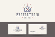 Photo studio logo in retro style