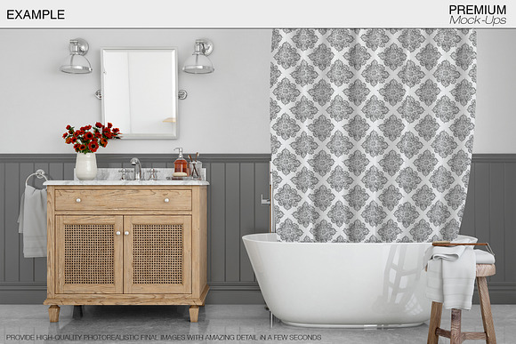 Bath Curtain Mockup Pack in Product Mockups - product preview 10