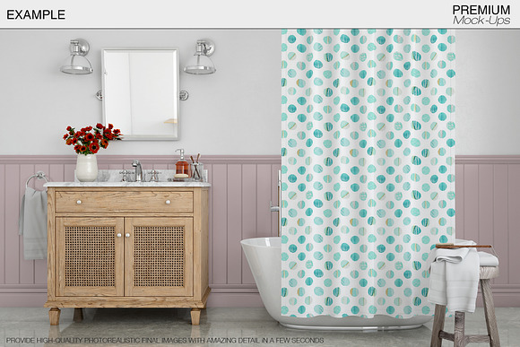 Bath Curtain Mockup Pack in Product Mockups - product preview 13