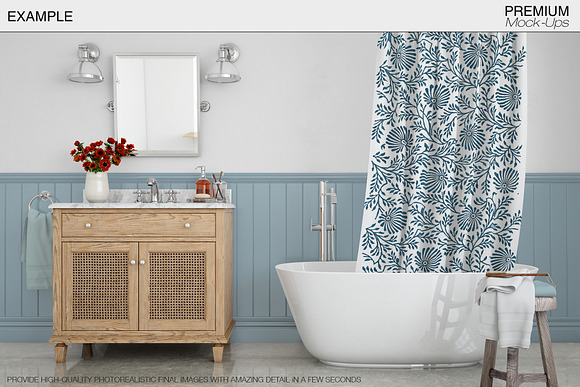 Bath Curtain Mockup Pack in Product Mockups - product preview 17