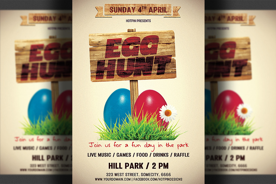 Easter Egg Hunt Flyer Template in Flyer Templates - product preview 8