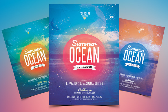 BUNDLE 50% OFF - 3 Summer PSD Flyers in Flyer Templates - product preview 2