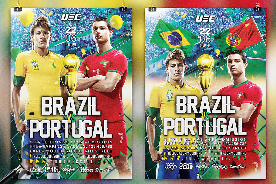 World Soccer Cup 2018 | 2in1 Flyer in Flyer Templates - product preview 8