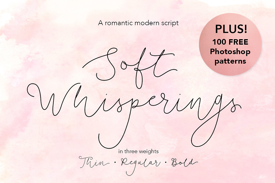 Soft Whisperings Font and 100 Extras in Script Fonts - product preview 8