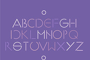 Ultra violet minimalistic font