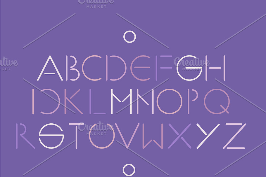 Ultra violet minimalistic font in Graphics - product preview 8