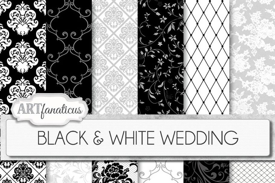 BLACK & WHITE WEDDING in Patterns - product preview 8