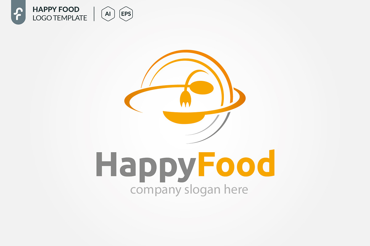 Happy Food Logo in Logo Templates - product preview 8