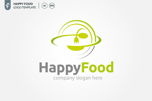 Happy Food Logo in Logo Templates - product preview 1
