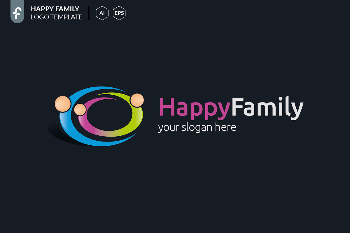 Happy Family Logo in Logo Templates - product preview 8