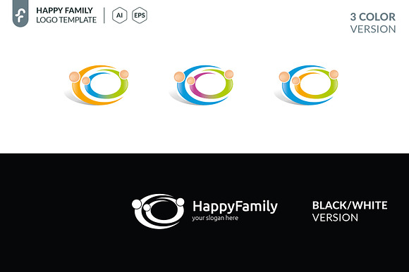 Happy Family Logo in Logo Templates - product preview 3