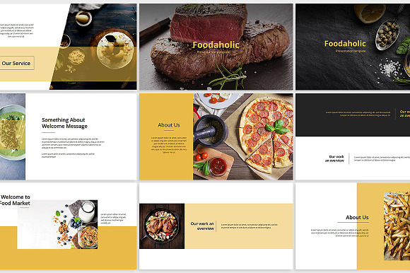 Foodaholic Presentation Template in Google Slides Templates - product preview 1