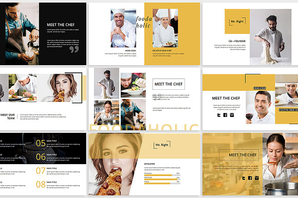 Foodaholic Presentation Template in Google Slides Templates - product preview 3