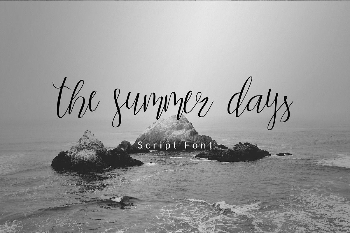the summer days  in Script Fonts - product preview 8