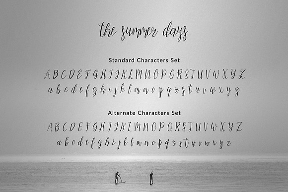 the summer days  in Script Fonts - product preview 8