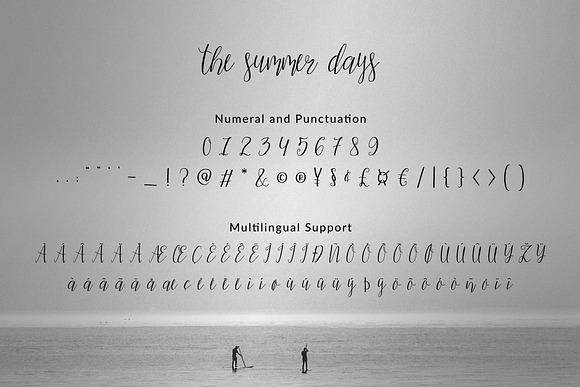 the summer days  in Script Fonts - product preview 9