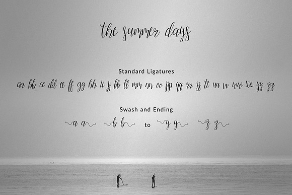 the summer days  in Script Fonts - product preview 10