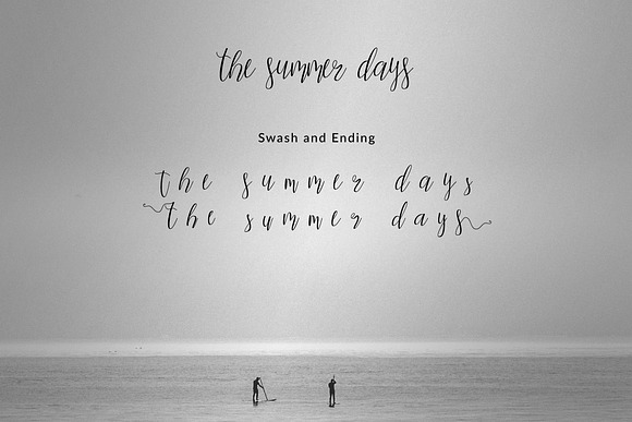 the summer days  in Script Fonts - product preview 11