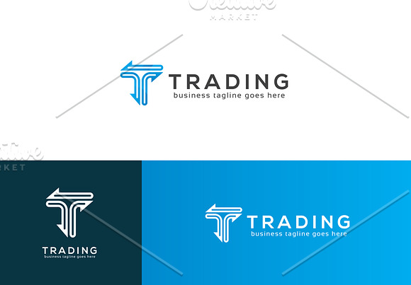 Trading Letter T in Logo Templates - product preview 2