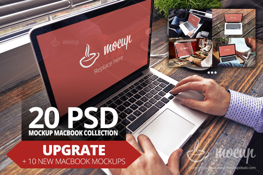 Upgrade! 20 PSD MacBook Mockup in Mobile & Web Mockups - product preview 8