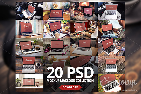 Upgrade! 20 PSD MacBook Mockup in Mobile & Web Mockups - product preview 4