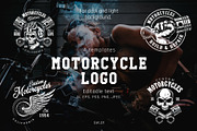 Motorcycle logo set