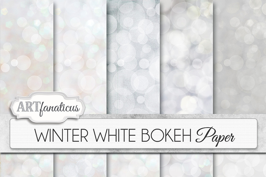 WINTER WHITE BOKEH in Textures - product preview 8