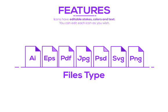 Flat Purple Color Conceptual icons in Flat Icons - product preview 2