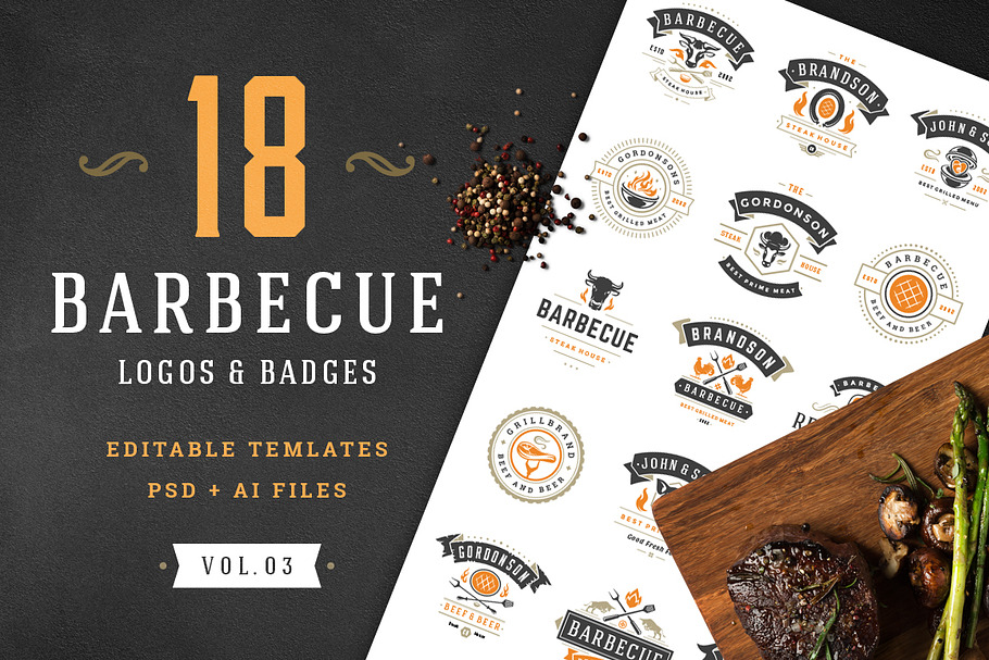 18 Barbecue Logos and Badges in Logo Templates - product preview 8