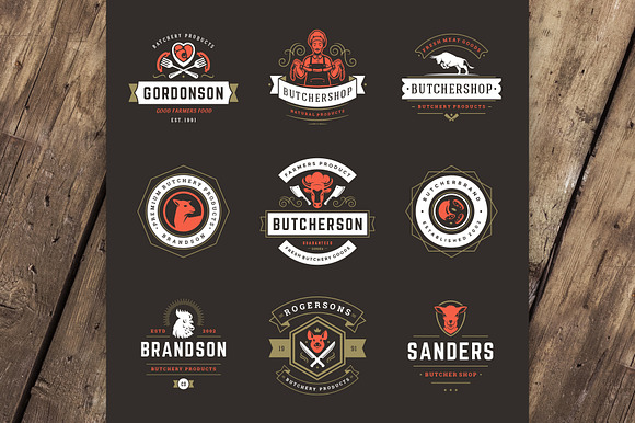 18 Meat Food Logos and Badges in Logo Templates - product preview 5