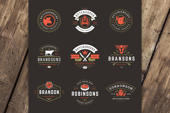 18 Meat Food Logos and Badges in Logo Templates - product preview 7