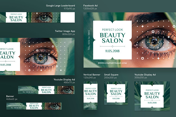 Banners Pack | Beauty Salon in Templates - product preview 1