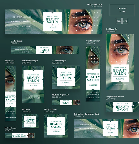 Banners Pack | Beauty Salon in Templates - product preview 2