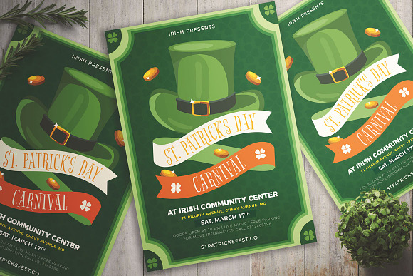 St. Patrick's Day Carnival Flyer in Flyer Templates - product preview 2