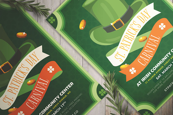 St. Patrick's Day Carnival Flyer in Flyer Templates - product preview 3