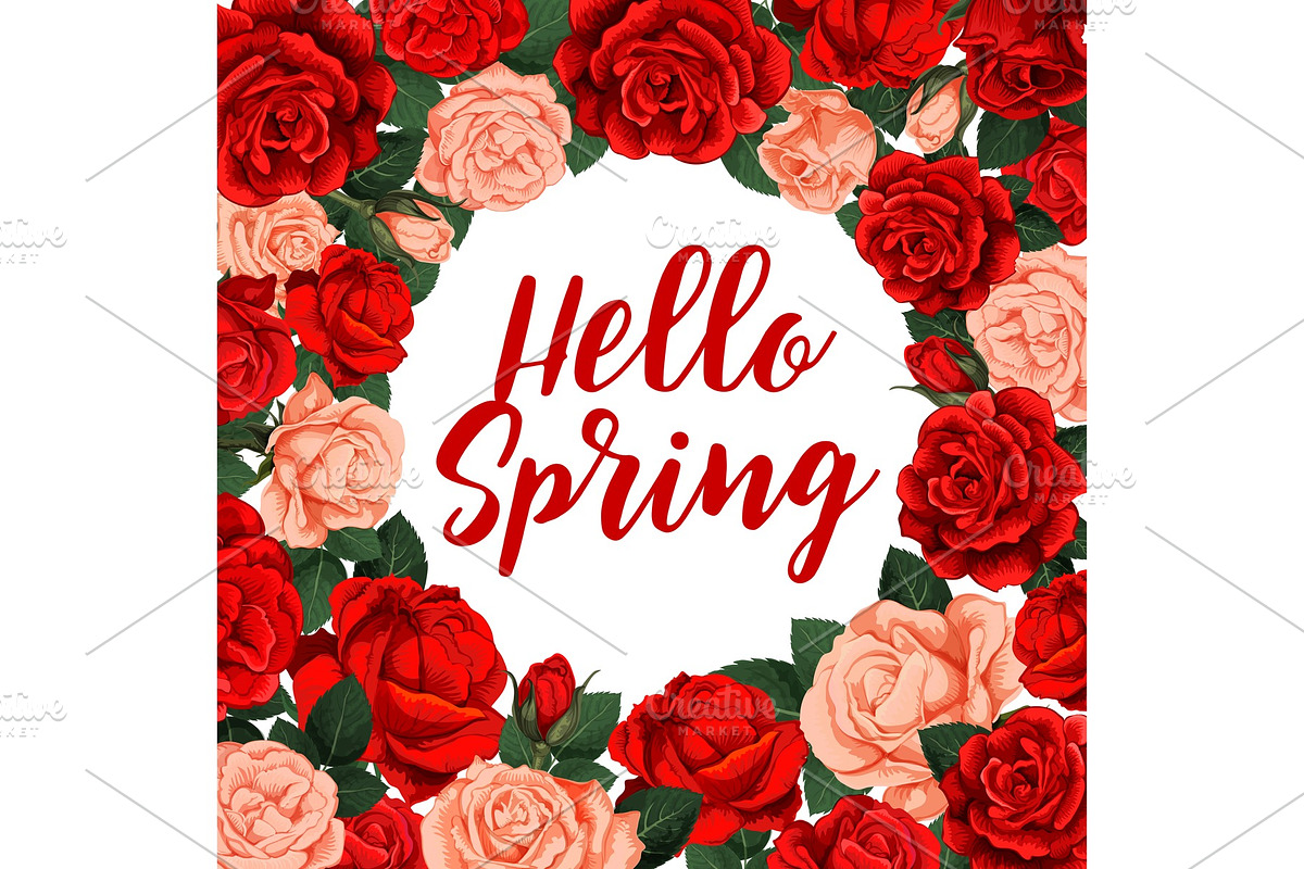 Hallo spring vector poster in Illustrations - product preview 8
