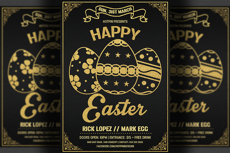 Easter Invitation Flyer Template