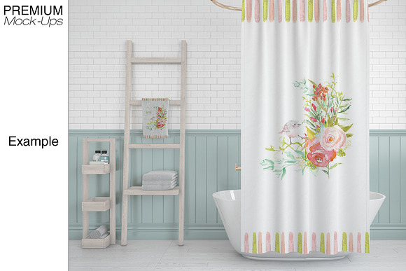 Bath Curtain Mockup Pack in Product Mockups - product preview 9