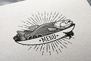 Fishing logo elements