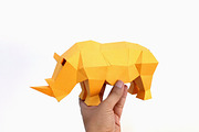 DIY Rhino Sculpture - 3d papercraft