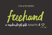 Freehand Brush - 4 Fonts + icons