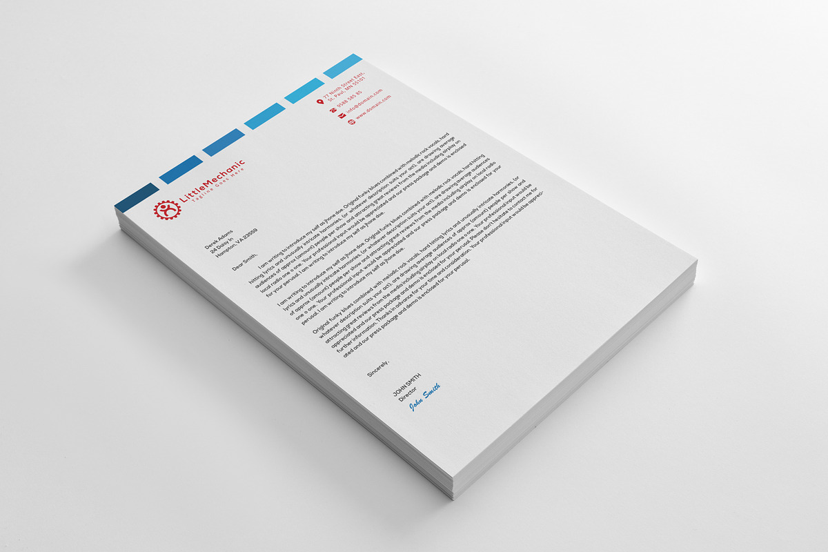 Letterhead design blue in Stationery Templates - product preview 8