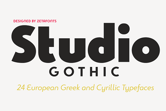 Studio Gothic - 24 fonts in Sans-Serif Fonts - product preview 9