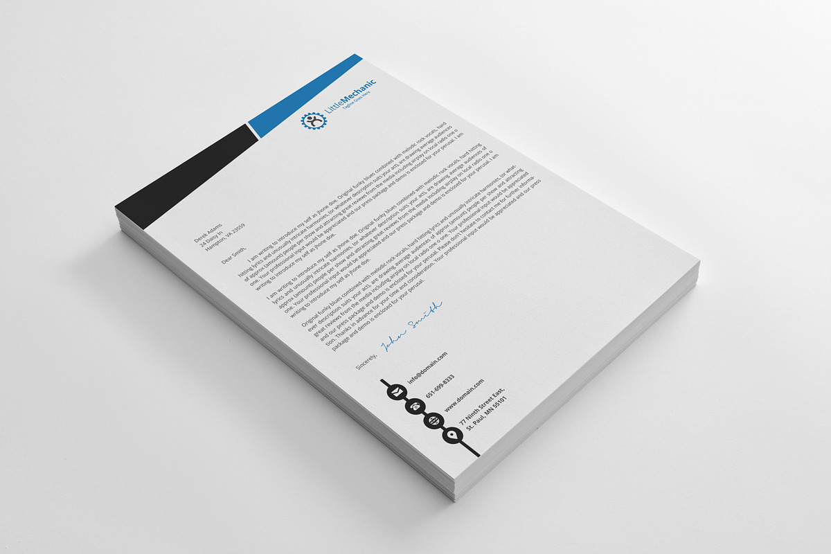 Letterhead Design gray in Stationery Templates - product preview 8