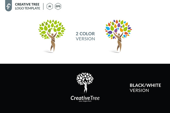 Creative Tree Logo in Logo Templates - product preview 3