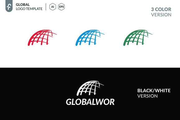 Global World Logo in Logo Templates - product preview 3