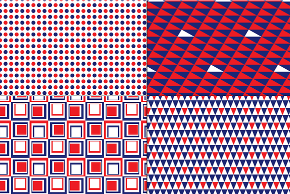 Red, White & Blue Geometric Patterns in Patterns - product preview 2