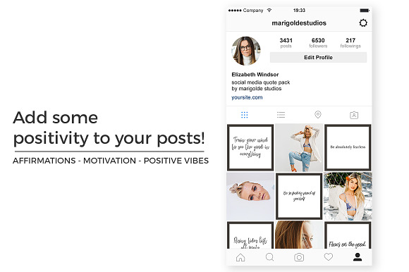 75 Positive Instagram Quotes in Instagram Templates - product preview 1